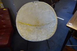 1960's Metal Framed Woven Basket Chair