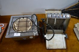 Vintage 1930's Electric Toaster and an Electric Heater