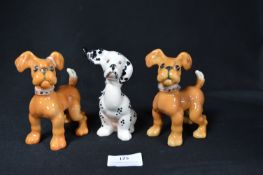 Three Beswick Puppies