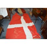 Two Large Flags; Denmark and Netherlands