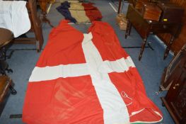 Two Large Flags; Denmark and Netherlands