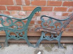 Pair of Cast Iron Bench Ends