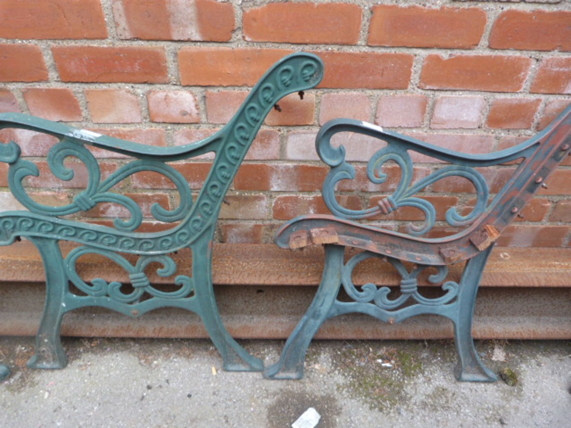 Pair of Cast Iron Bench Ends