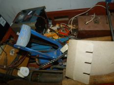 Box Containing Vintage Battery Chargers, Sheers, S