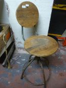 Industrial Wind Up Stool