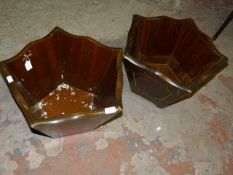 Two Wooden Planters