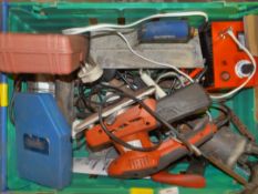 Sander, Battery Charger, Allen Keys, etc.