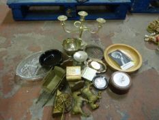 Box of Metal ware and Small Collectibles