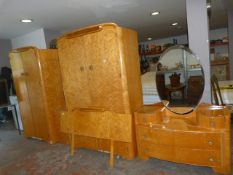 1950's Bedroom Suite; Two Wardrobes, Dressing Tabl