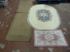 Small Oval Rug, Runner and Bath Mat