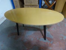 *Gold Painted Oval Coffee Table