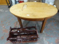 Oval Occasional Table and a Magazine Rack