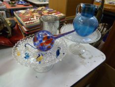 Two Glass Cake Stands, Glass Animals and other Glassware