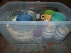 Kitchen China and Glassware (Box Not Included)