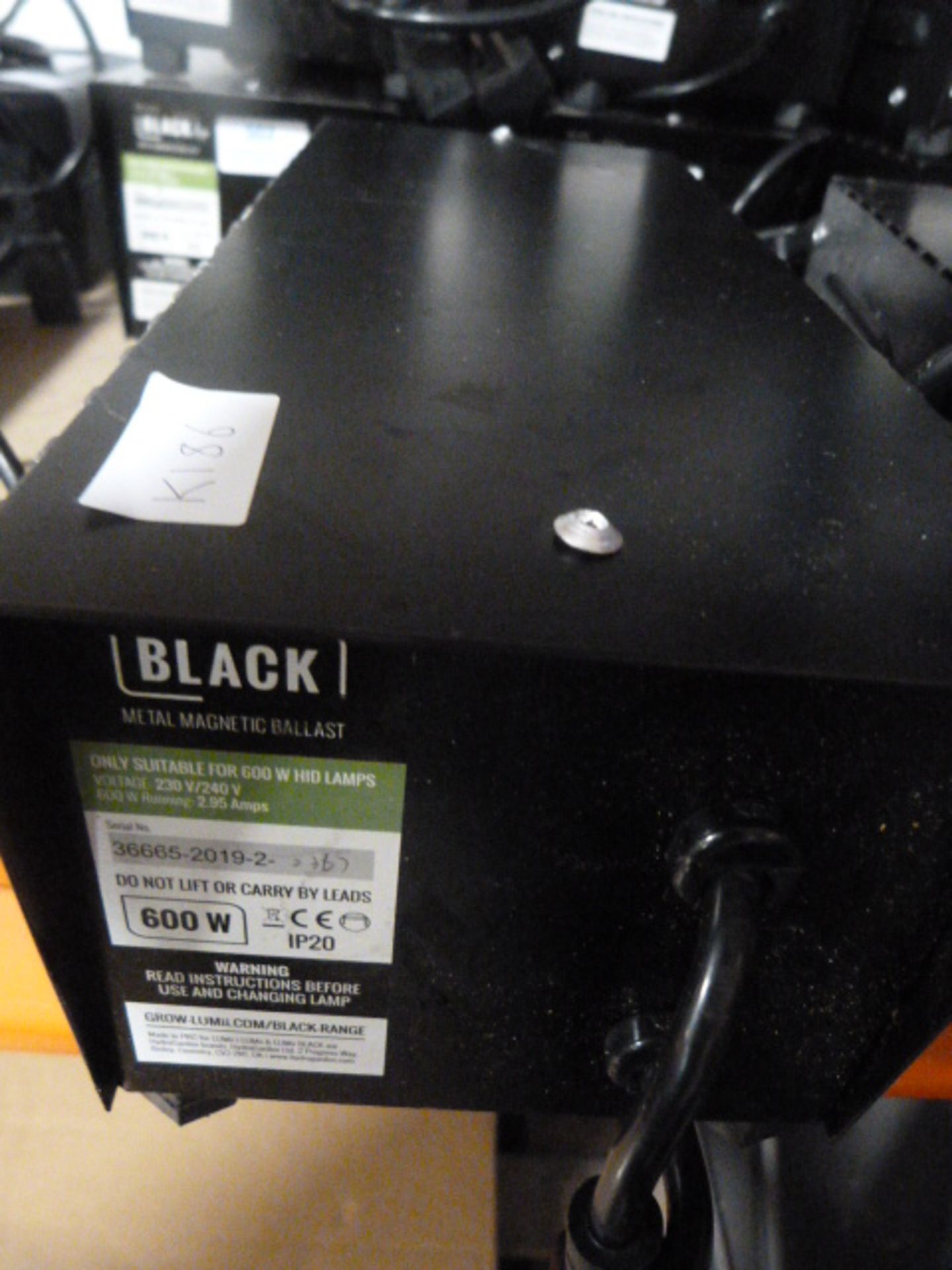 Black Metal Magnetic Ballast for 600W Lamp