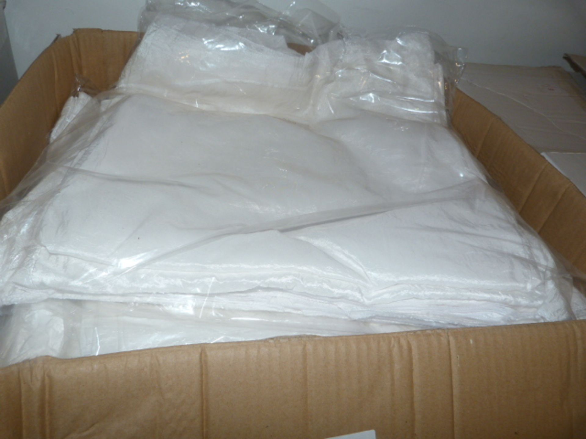 ~110 White Crushed Taffeta Chair Covers