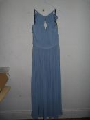 *Size: 14 Grey Blue Bridesmaid Dress