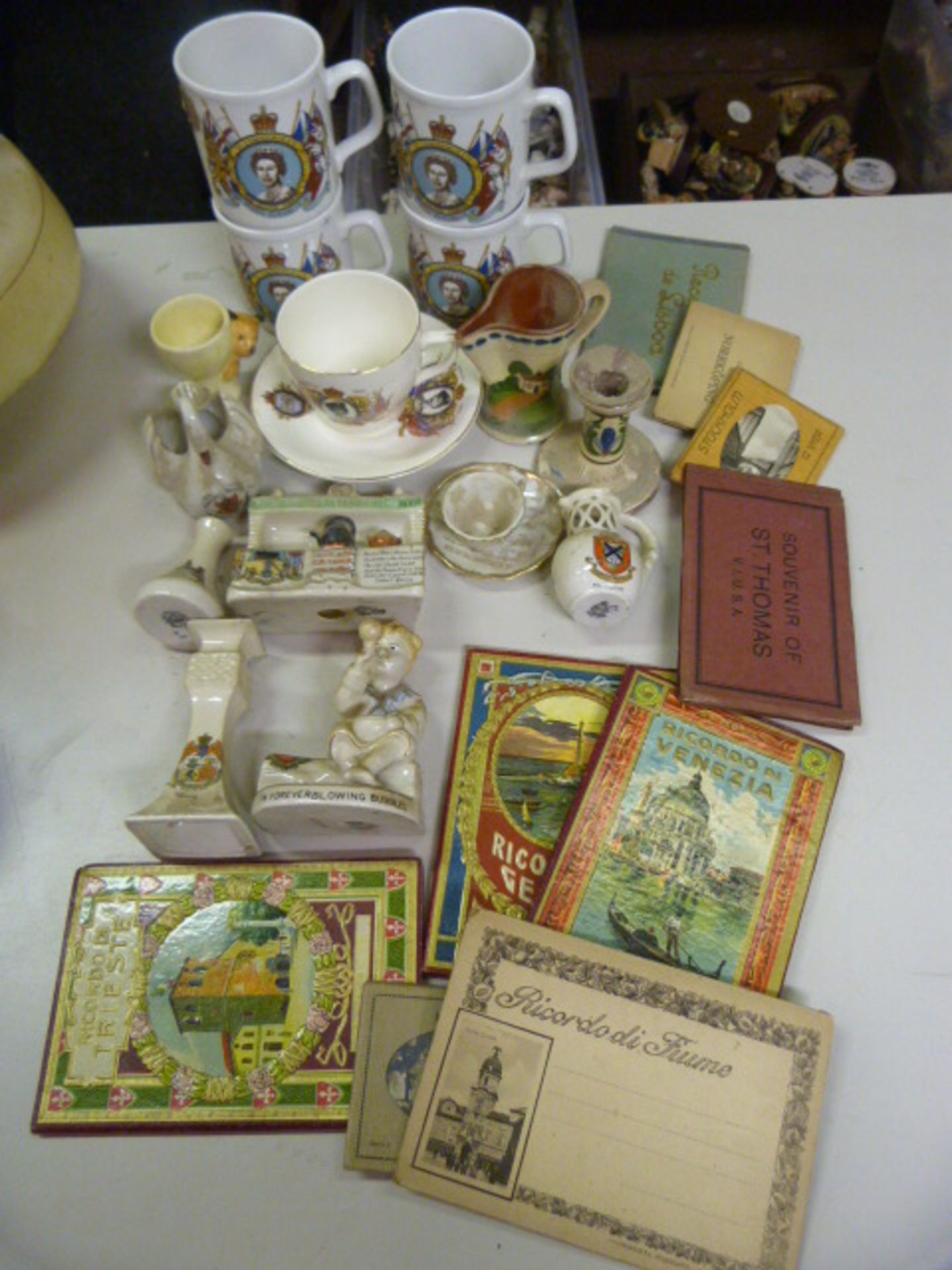 Commemorative ware, Torquay and Motto ware & Small Quantity of Small Travel Photo Albums