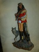 Large Native American Brave Figure