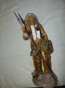 Large Native American Brave Figure