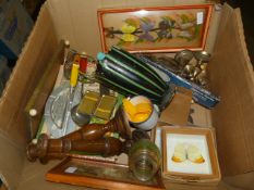 Collectibles Including Candlesticks, Kitchen Tools