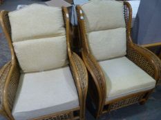 Pair of Wicket Conservatory Chairs