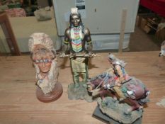 Three Native American Figures