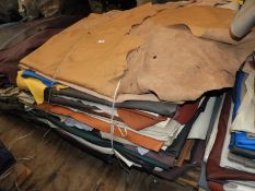 *Pallet Containing Assorted Leather Hides (Various