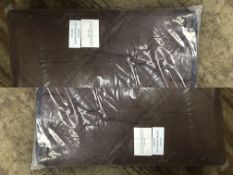 *4 Quilted Brown Cushion Covers