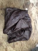 *4 Brown Faux Leather Beanbags