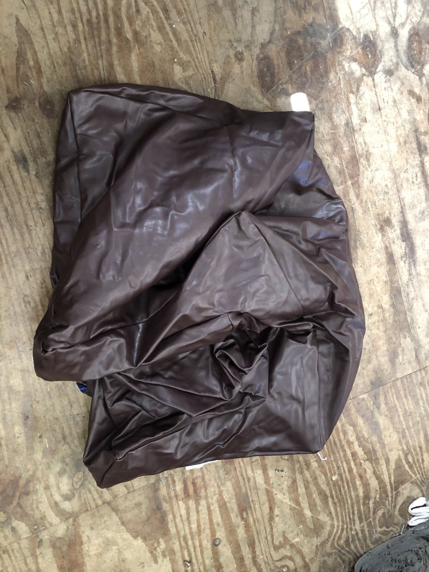*4 Brown Faux Leather Beanbags