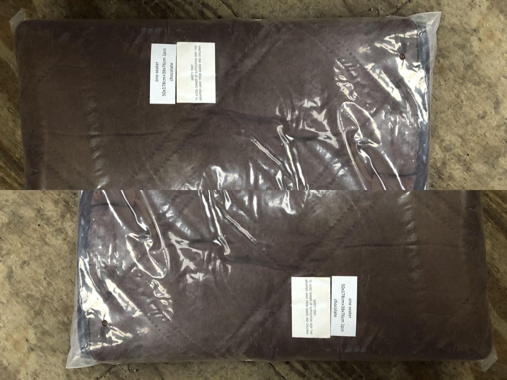 *4 Quilted Brown Cushion Covers