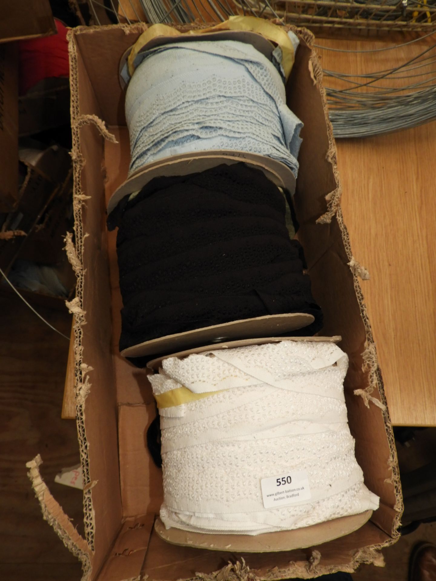 *Box of Braid and Lace Edging (As per Photograph)