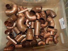 *Assorted Copper Pipe Fittings, T's and Elbows