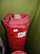 *19m Roll of Red & Black Upholstery Fabric