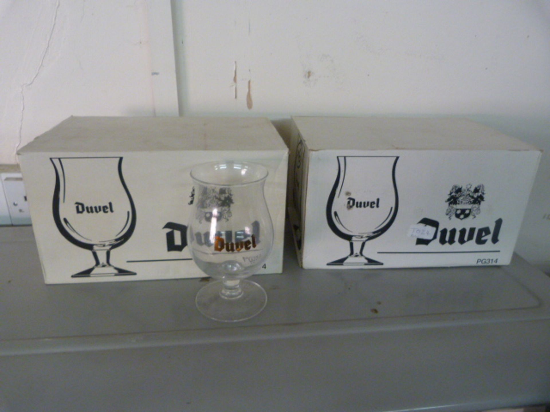 *Two Boxes of 6 Duvel Drinking Glasses