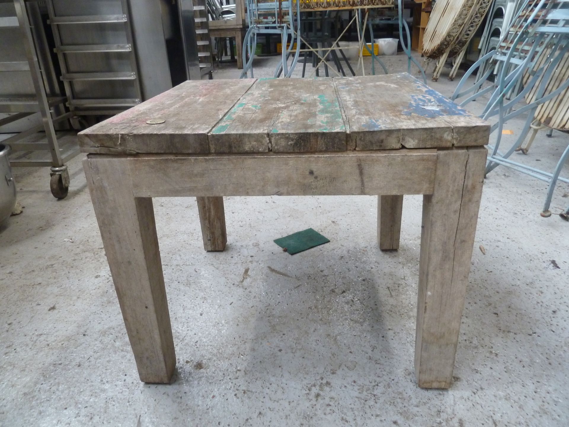 * wooden tables/small x2 outdoor wooden tables. - Image 2 of 2