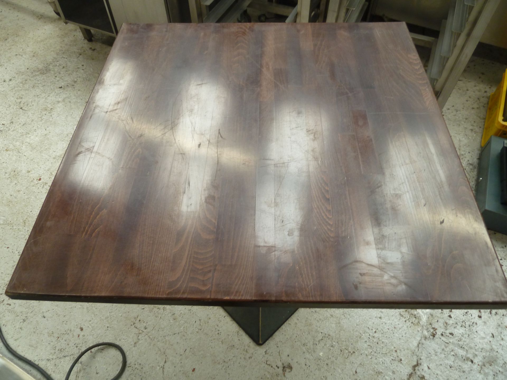 * x2 square brown tables, good condition.(800Wx755Hx800D) - Image 3 of 3