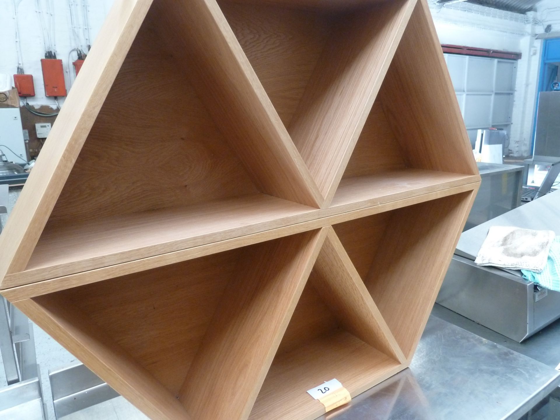* wooden wall shelving. - Image 2 of 2