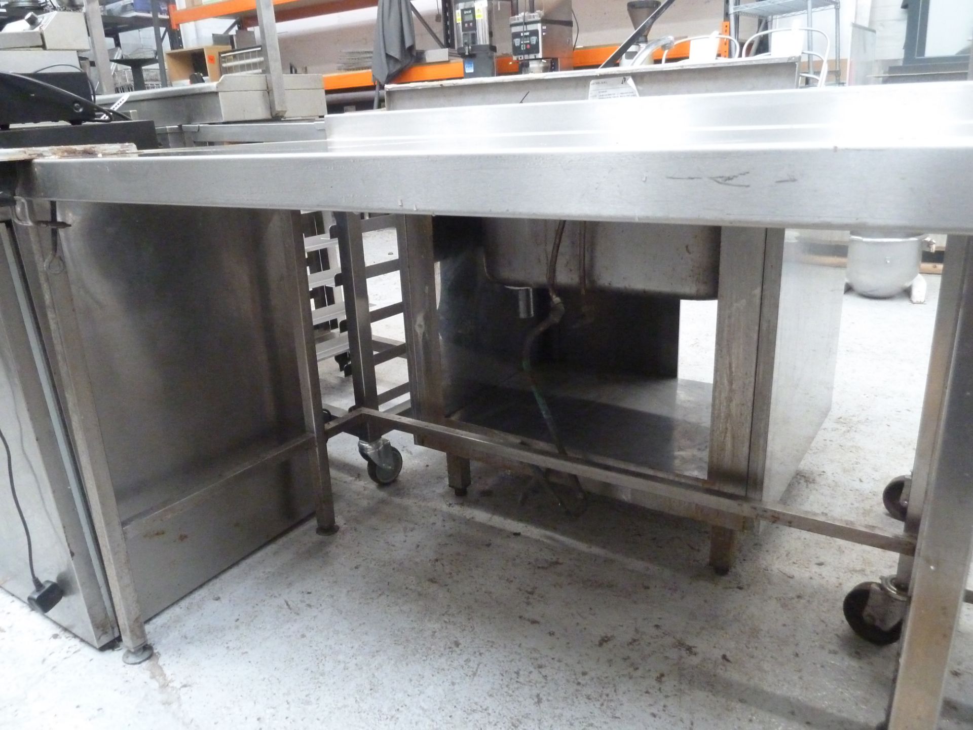 * SS prep bench, clean condition.(1200Wx915Hx700D) - Image 2 of 2