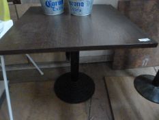 *Single Pedestal Pub Table with Metal Base 80x80cm