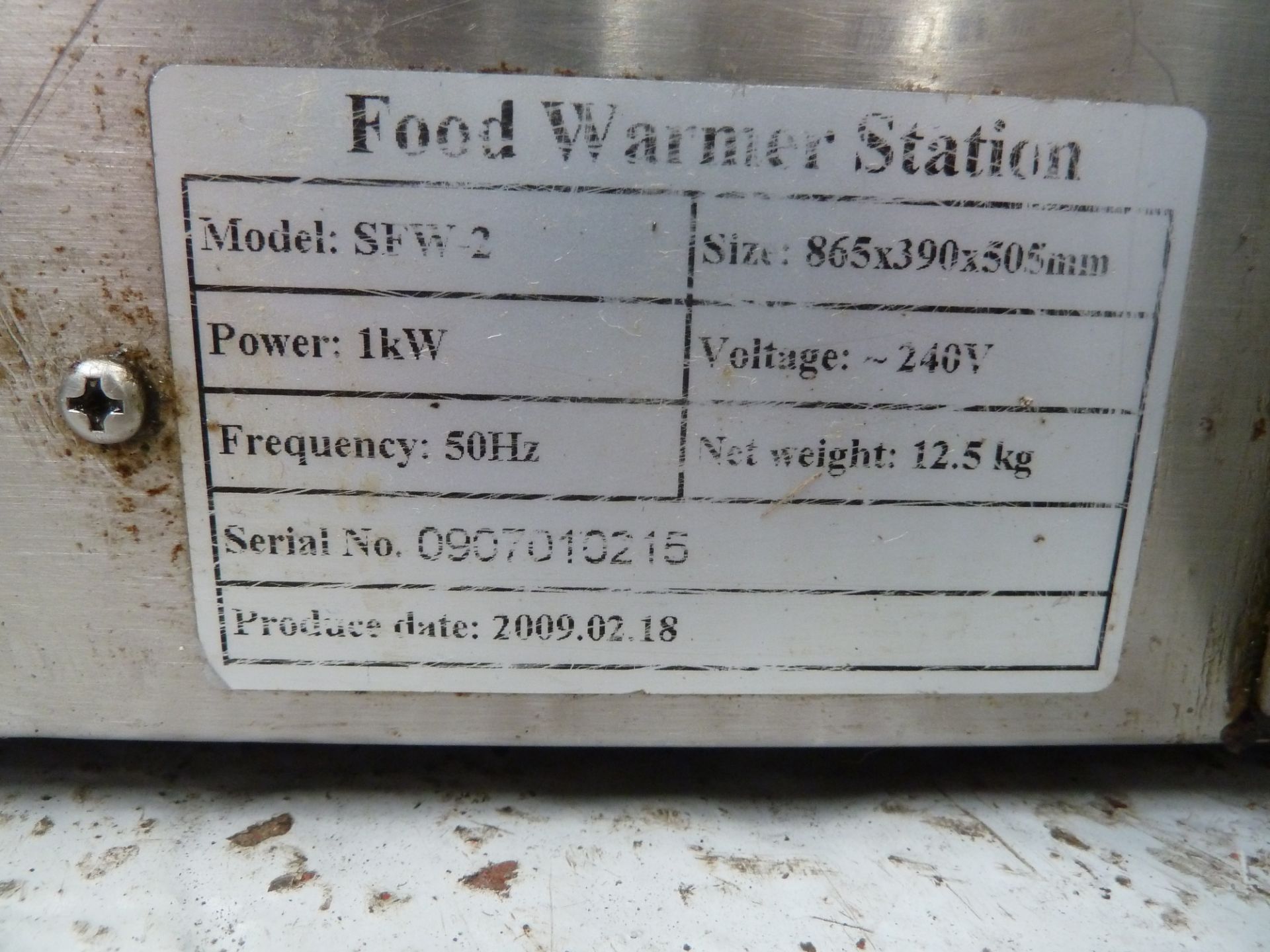 * Top counter food warming station, grwat condition.(860Wx490Hx380D) - Image 3 of 3