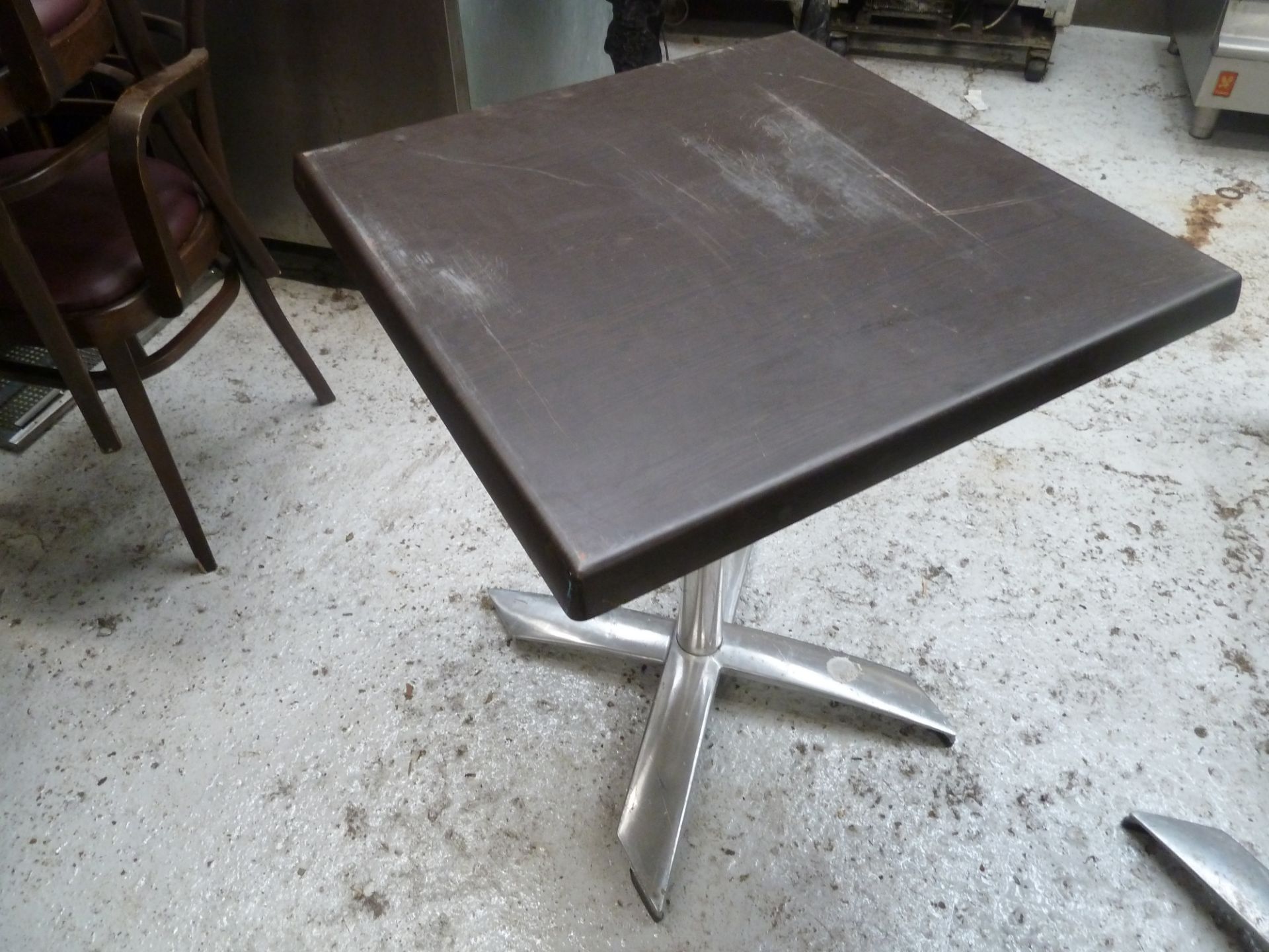 * foldable table x2 wooden foldable tables/ideal for moving about. - Image 3 of 3