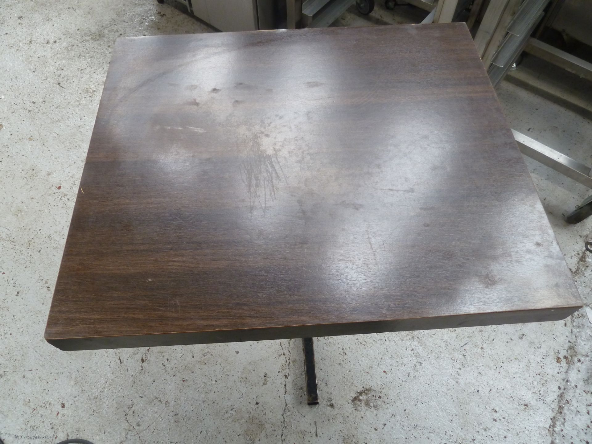 * x2 square brown tables, good condition.(600Wx745Hx700D)
