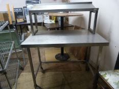 Stainless Preparation Table with Slanted Shelf and