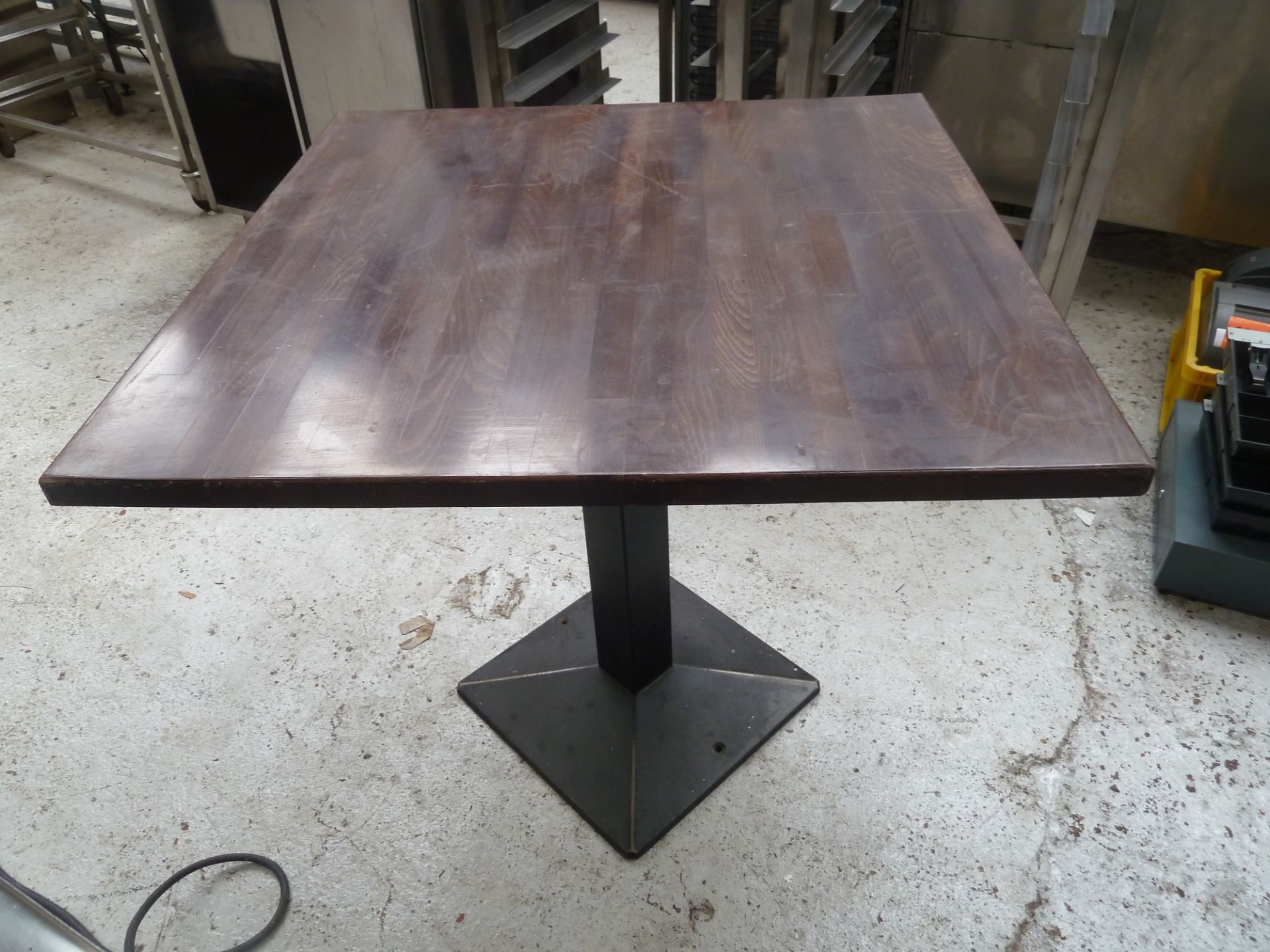 * x2 square brown tables, good condition.(800Wx755Hx800D) - Image 2 of 3