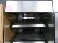 * Fri-jado heated grab and go display, shelves, all in good condition. (1920H x 640W x 960D)