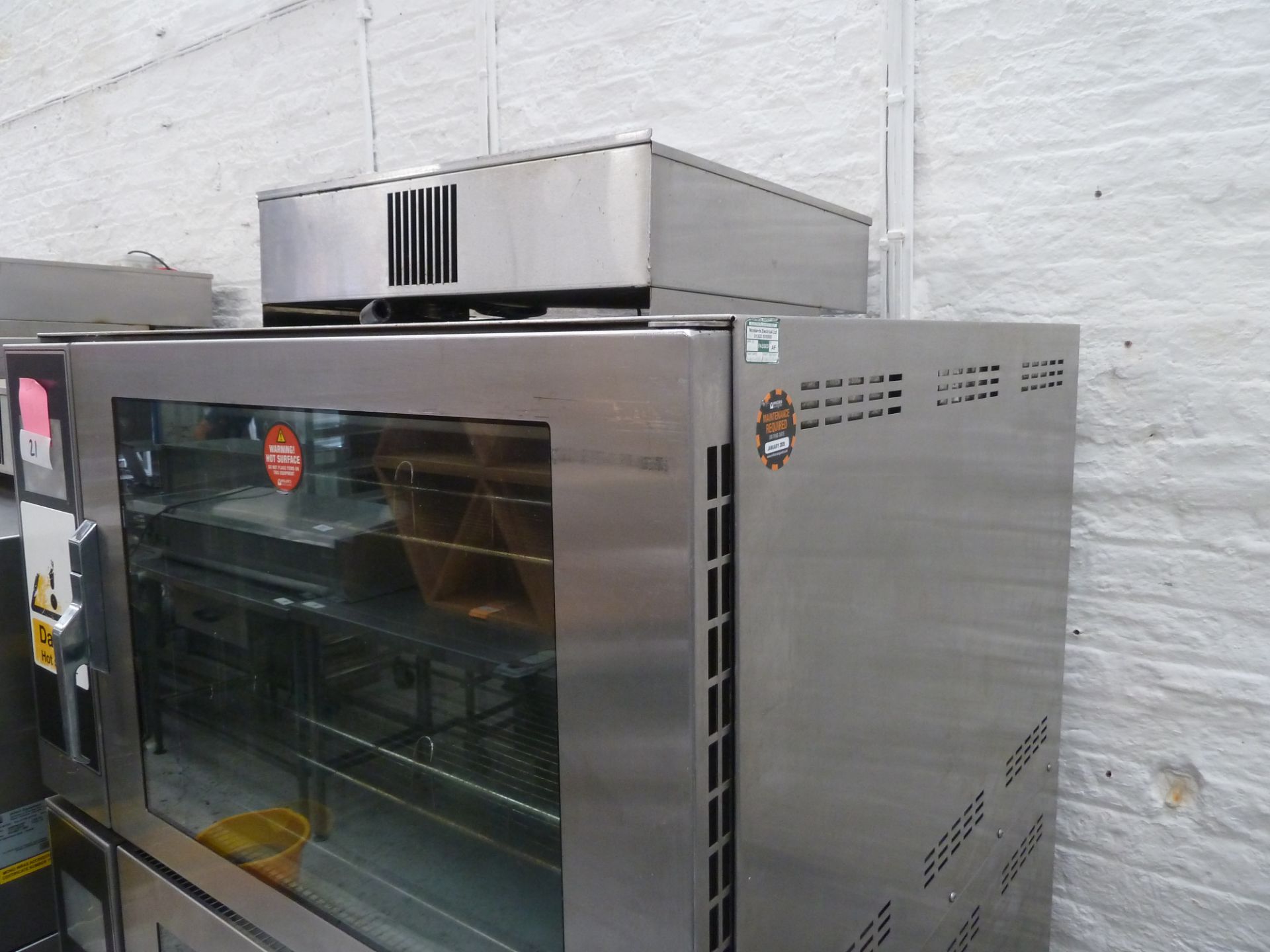 * Double BX Mono bakery oven, includes stand and shelving, very clean.(1000Wx2000Hx900D) - Image 3 of 5