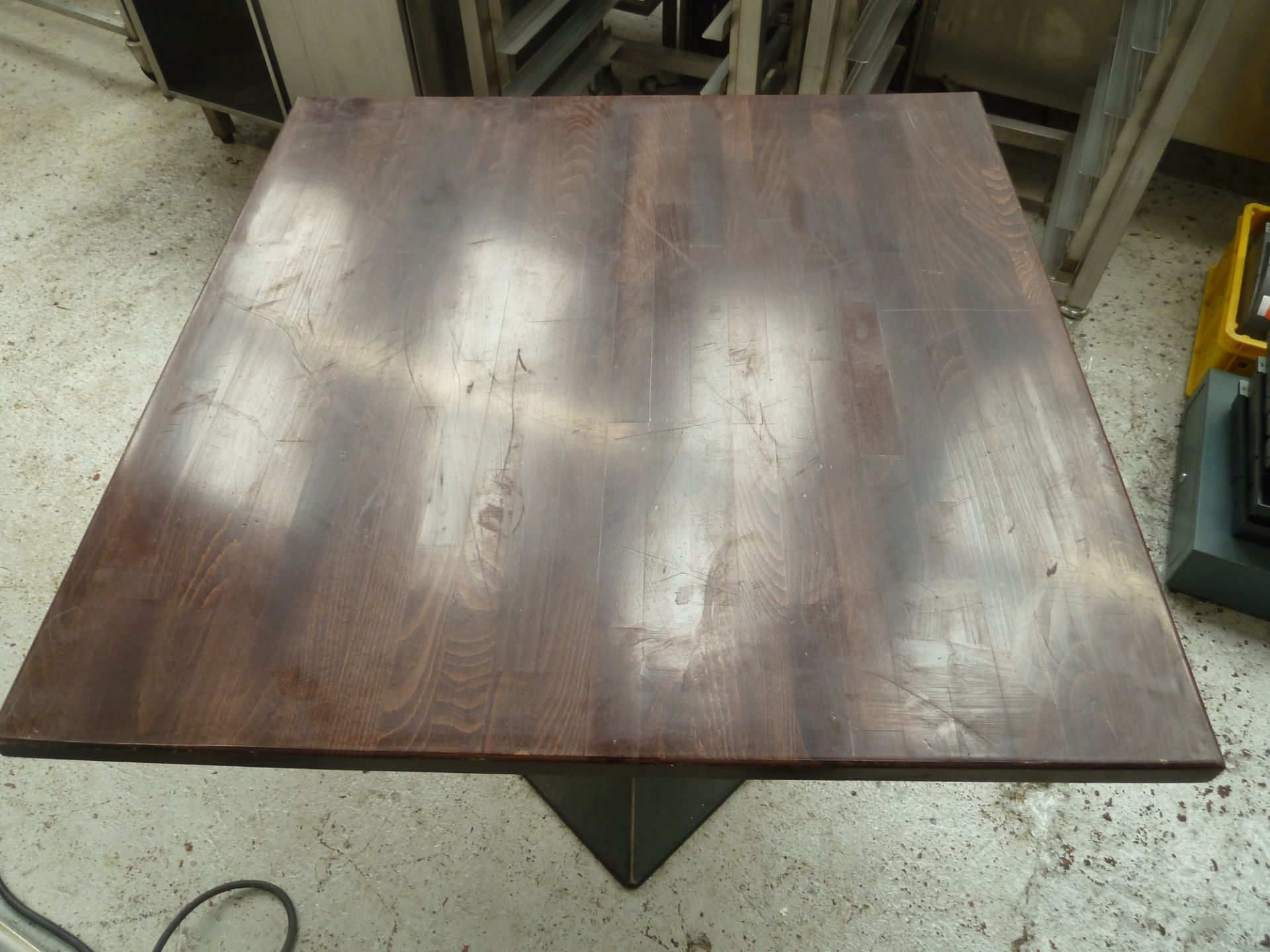 * x2 square brown tables, good condition.(800Wx755Hx800D)