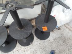 * x4 black table stands, good condition, black.